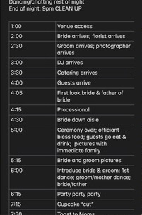  A sample wedding wedding venue timeline wedding timeline wedding day timeline wedding venue South Carolina wedding venue
